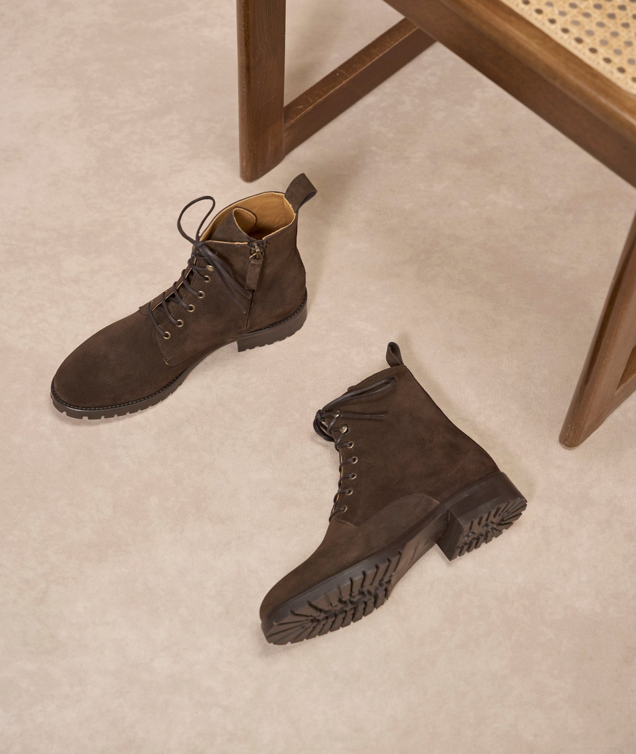 Bottines en daim à talon haut Couleur marron - - 830BD-88X