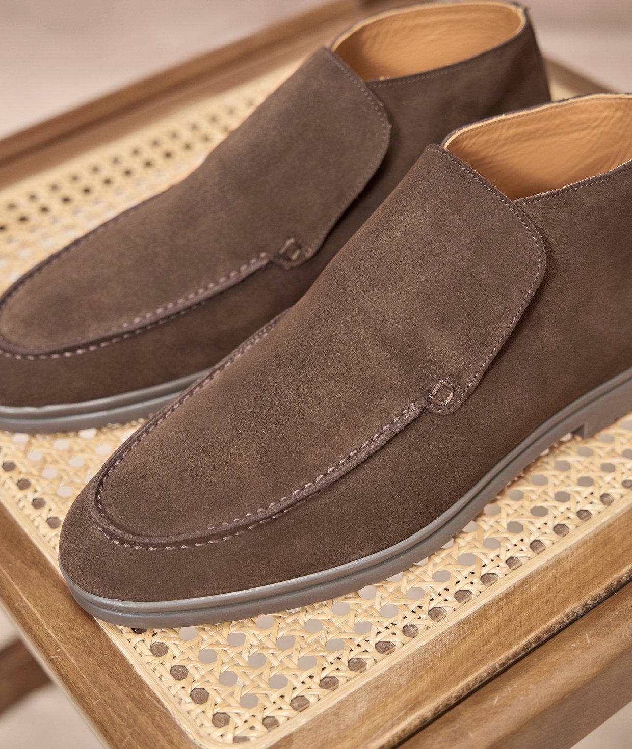 Bottines Désert Homme En Cuir Et Daim Malvern - Modèle A3R069, Taille Variable, Neuves