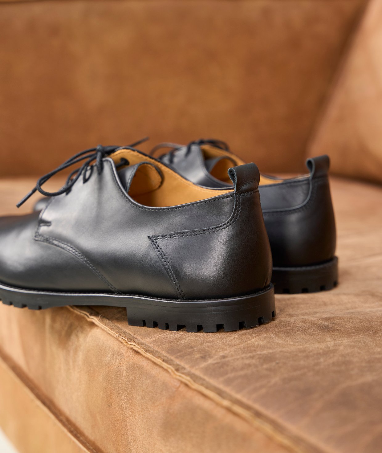 Derbies Salamander En Cuir Noir - Taille 41 (US 8) - Neuf Sans Emballage