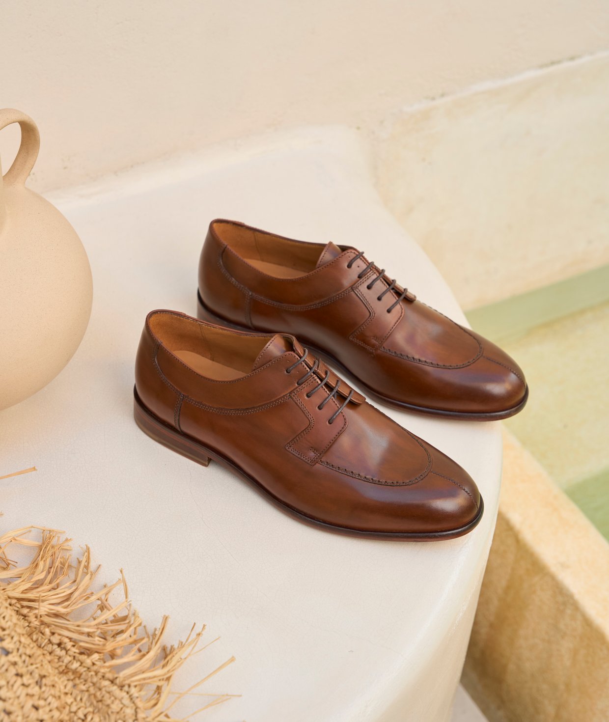 TDEOK Chaussure Homme Cuir, Chaussure à Lacets, Homme Derby Mariage Cuir Vernis Dressing Oxford Business, Brogues Homme Urban Habillées, Oxfords Et Derbies Rouge Homme, Gris, Bleu, Or 37-48