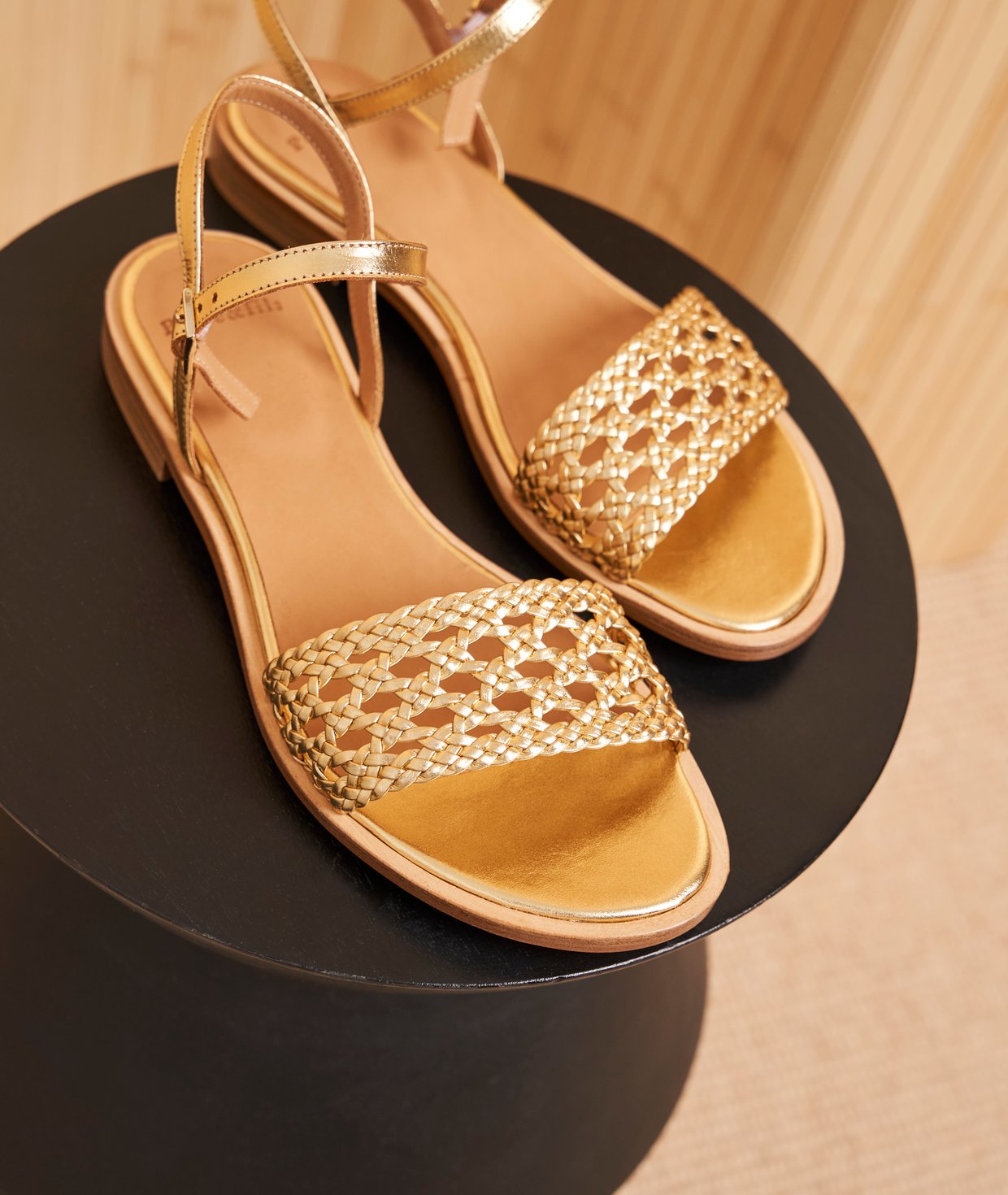 Sandales Femme Cuir Doré La jeune mariée