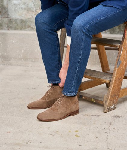 Boots Marron Bottines Chelsea Daim Homme Chukka Boots Bottine