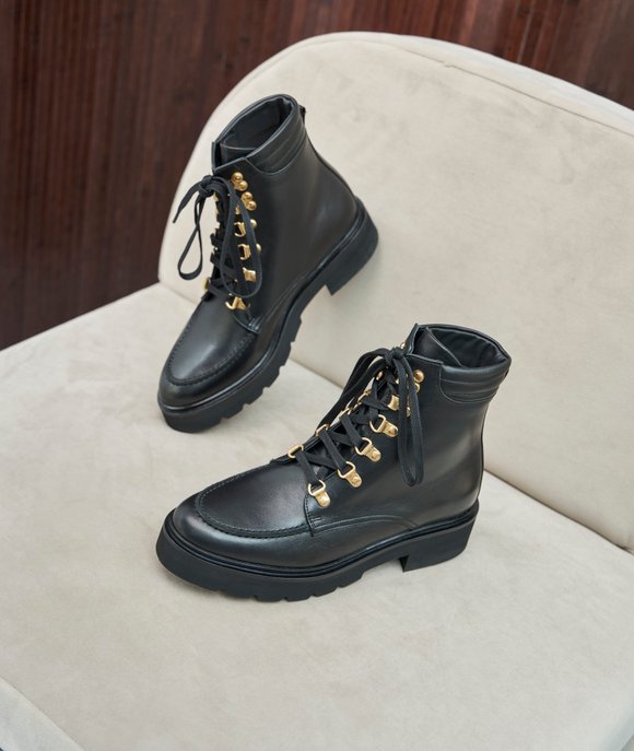 combat boots cuir femme