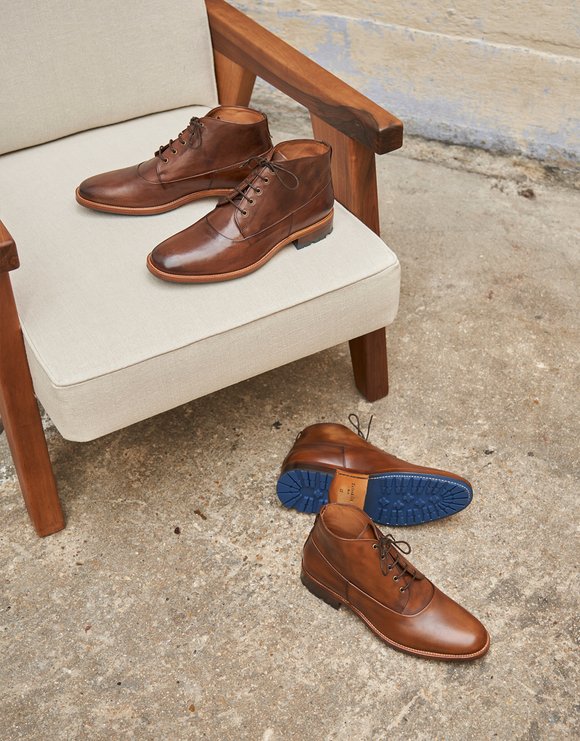 desert boots In leather Paire et fils