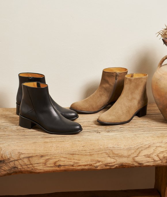 Nouvelle collection femme, nos bottines à talon la femme avisée en cuir ou en daim