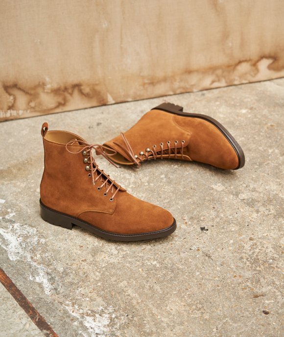 combat boots daim homme