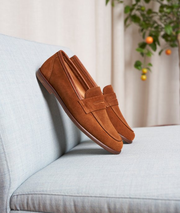 Mocassin en daim pour femme