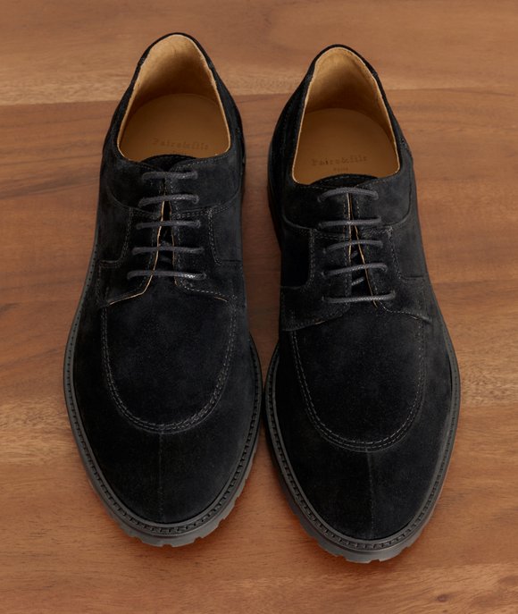 derbies daim noir homme