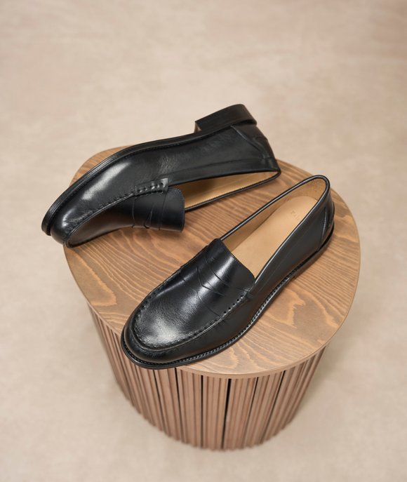mocassin homme cuir noir