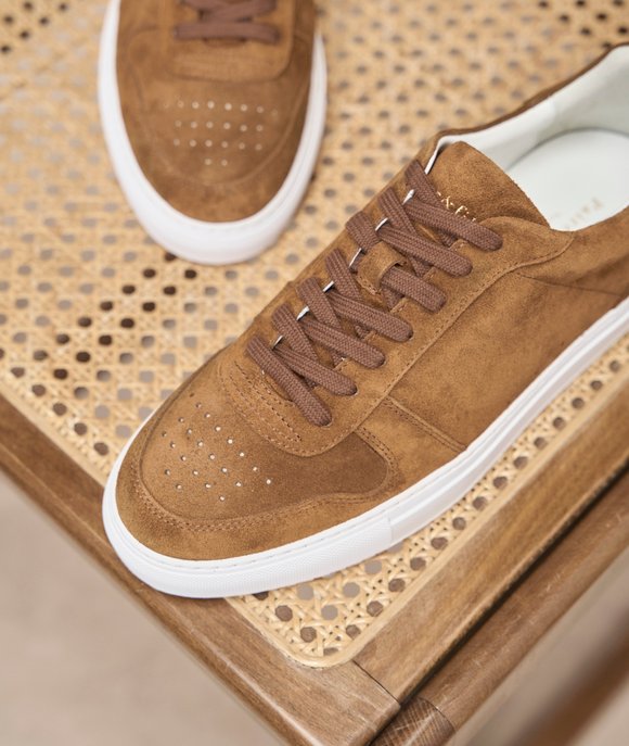 sneakers daim marron
