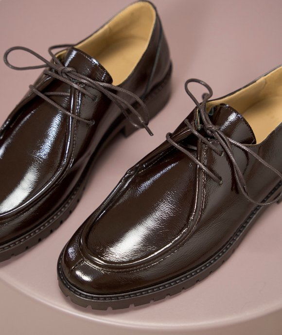 derbies cuir femme