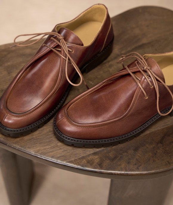 derbies cuir femme