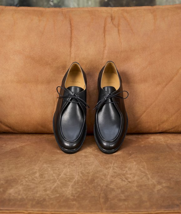 derby demi chasse cuir noir