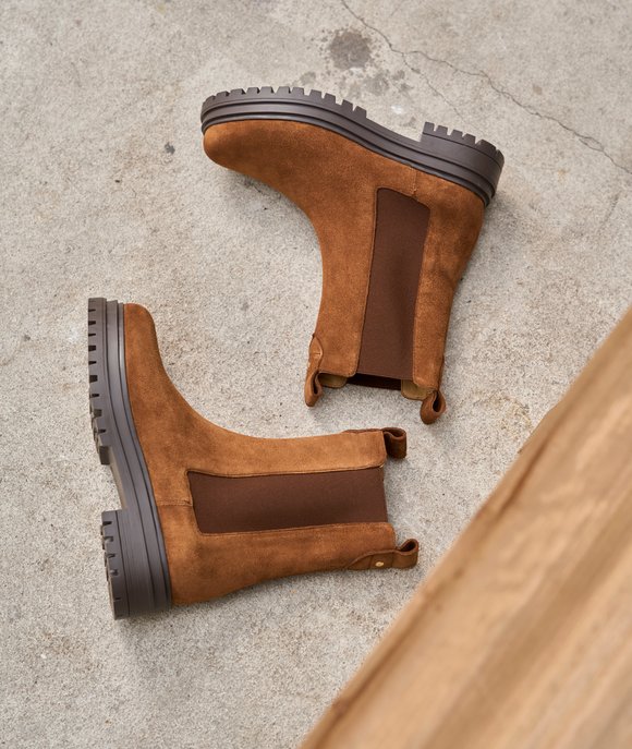 chelsea boots daim femme