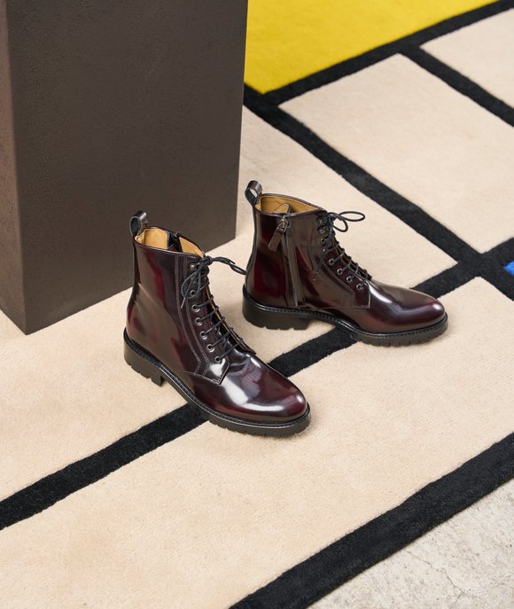 combat boots femme cuir bordeaux