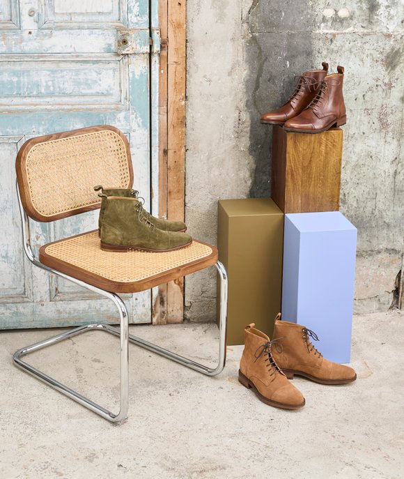 combat boots daim homme