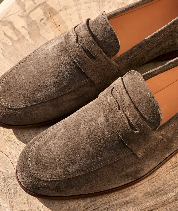 mocassin daim marron