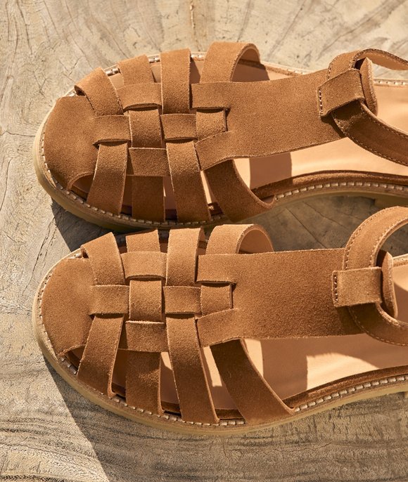sandales daim femme