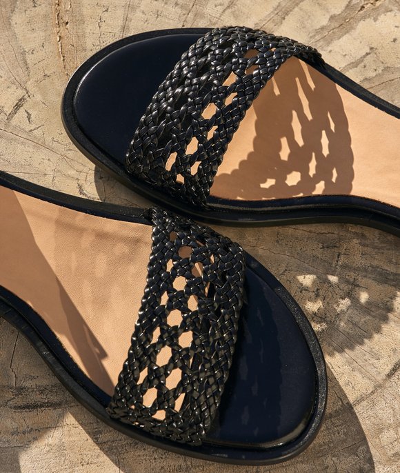 sandales cuir femme noir