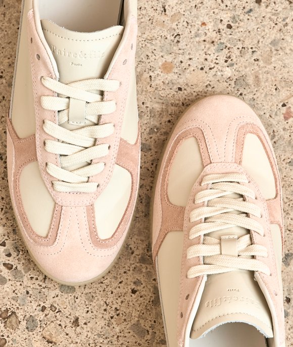 basket cuir femme paire et fils