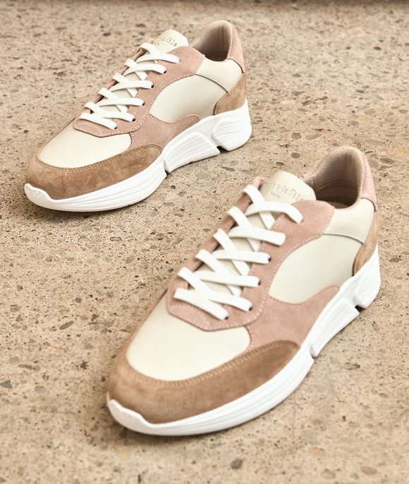 basket cuir daim femme