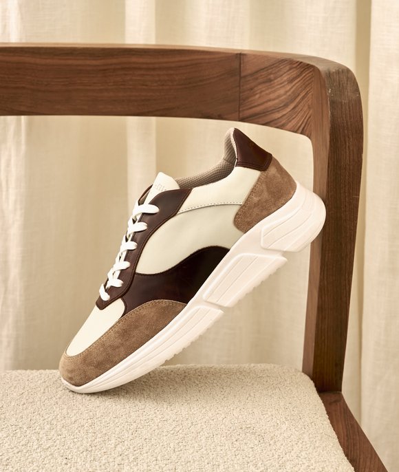 basket daim cuir femme paire et fils