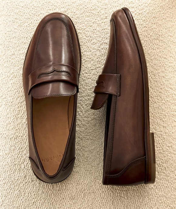 mocassin cuir homme marron
