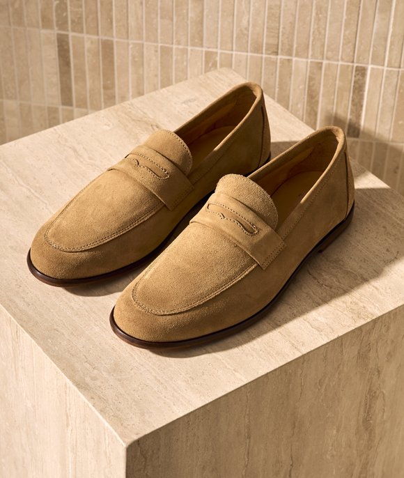 mocassin homme en daim beige