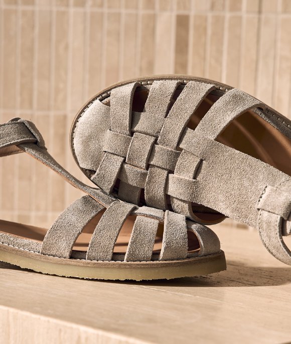 sandales daim femme
