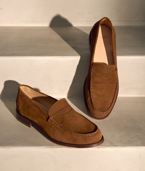 mocassins daim camel homme