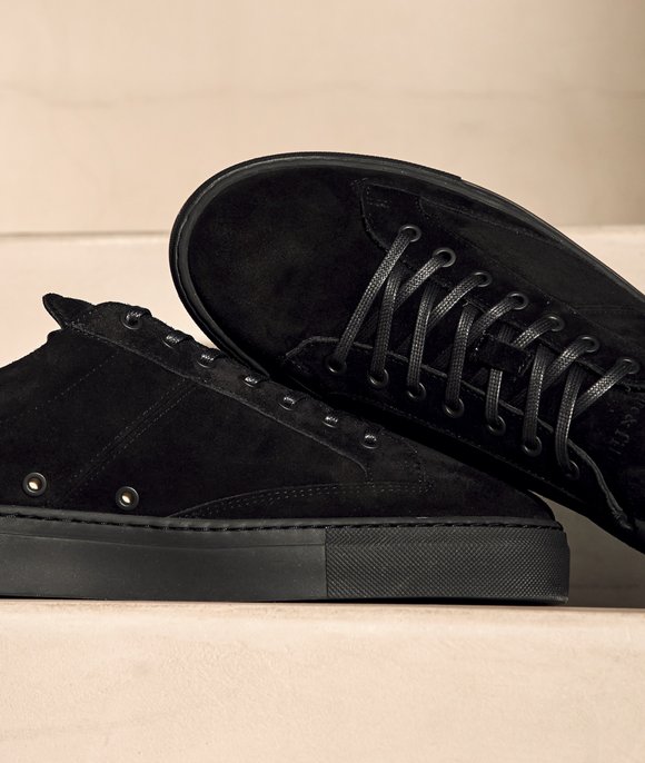 sneakers homme daim noir