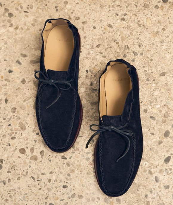 mocassins lacets bleu marine