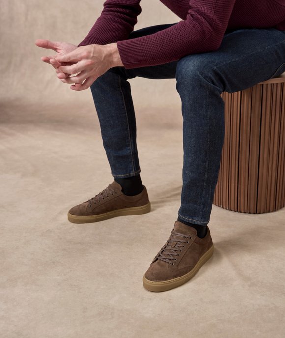 sneakers chocolat pour homme Paire et fils