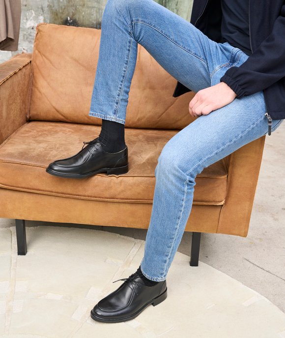 chaussures derbies cuir noir homme Paire et fils