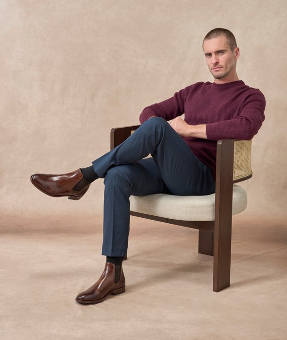 boots homme cuir marron