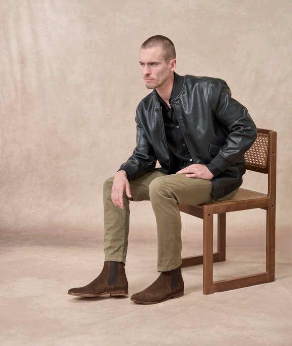 chelsea boots daim marron