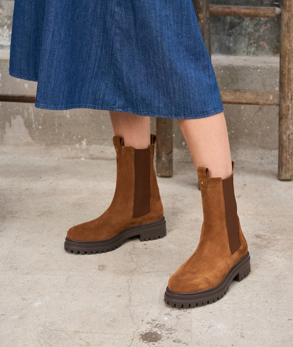 chelsea boots compensées femme paire et fils