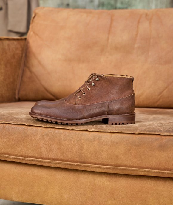 boots homme cuir marron