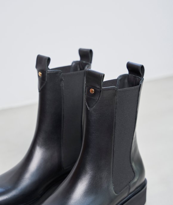 chelsea cuir noir femme