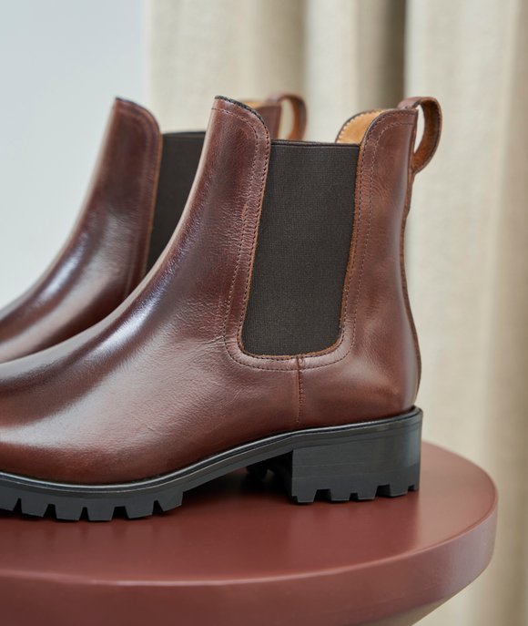 chelsea boots cuir marron