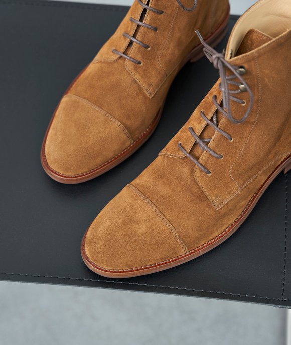 boots à lacets daim vert