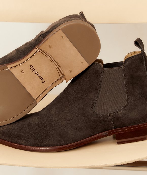 chelsea boots daim marron