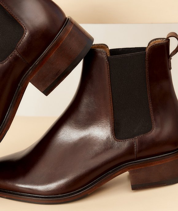 chelsea boots cuir marron