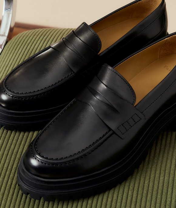 mocassin crantée femme