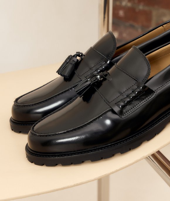 mocassin cuir noir