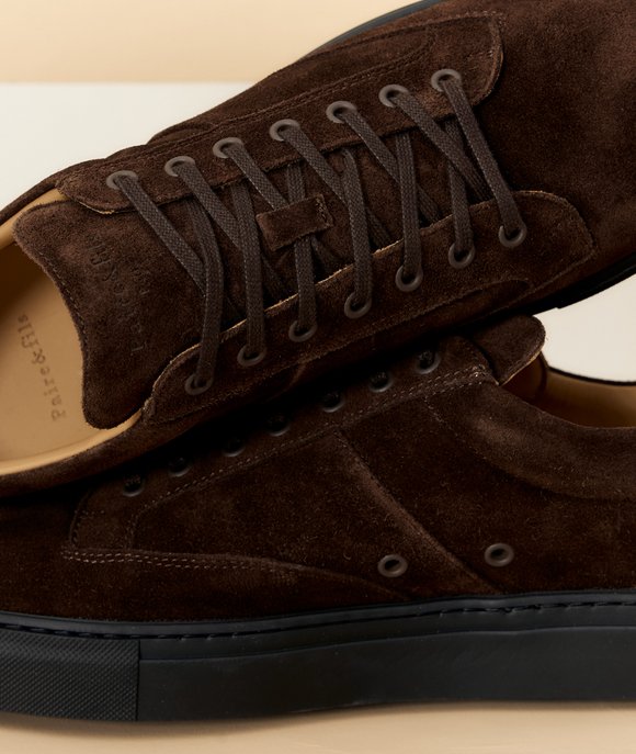 sneakers homme daim marron