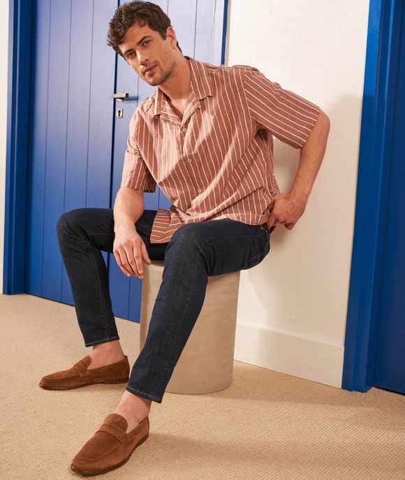 mocassin homme beige