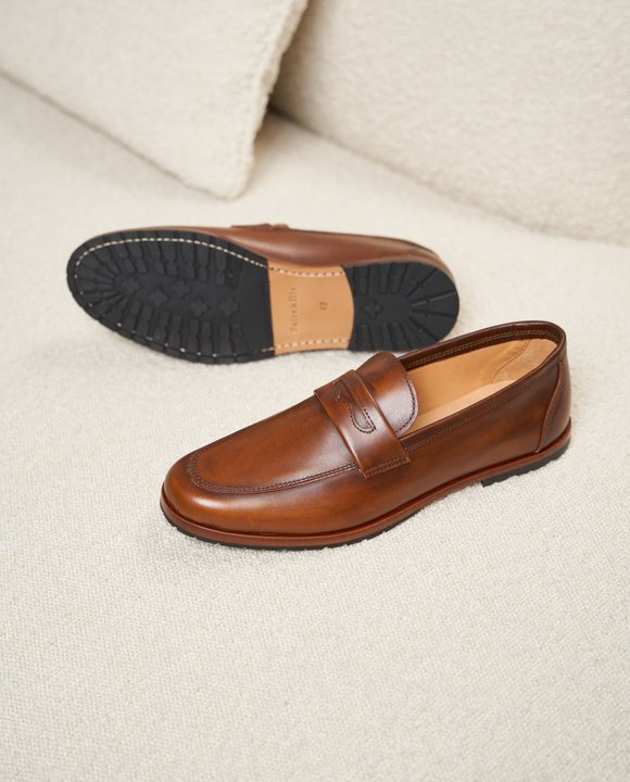 mocassins cuir homme Paire et fils