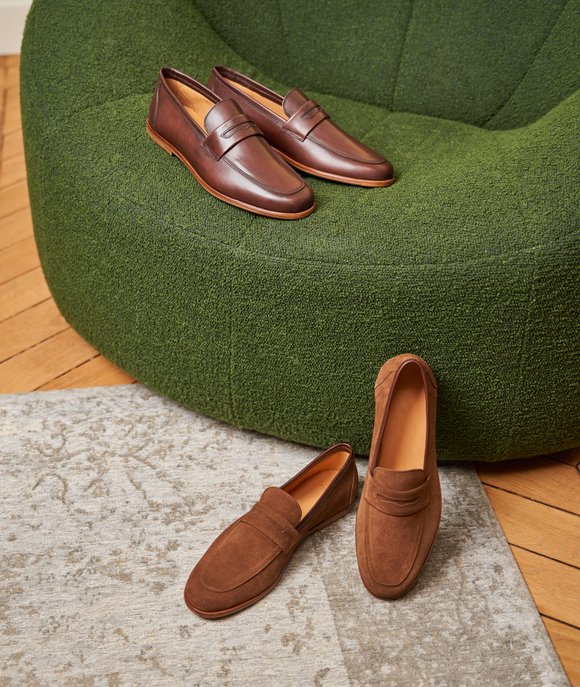 mocassin confortable homme en cuir