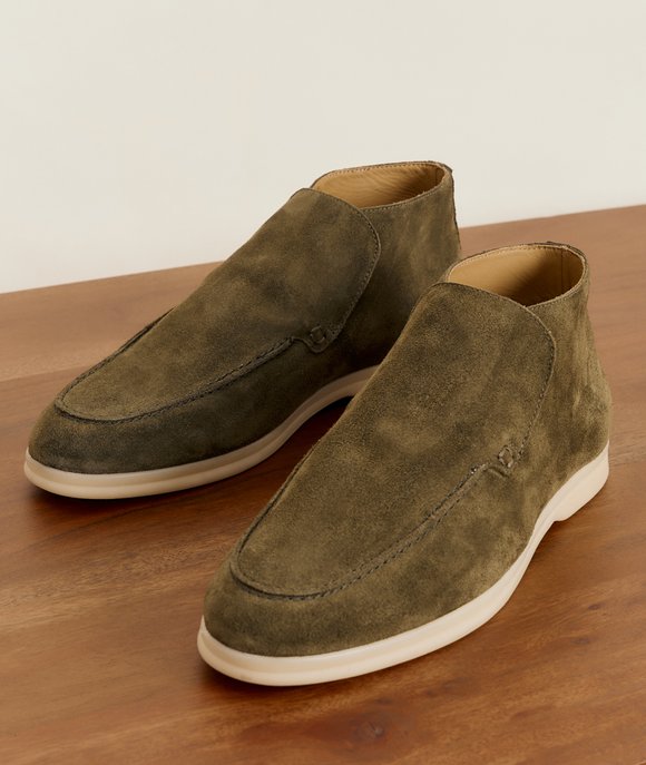 mocassin kaki velours
